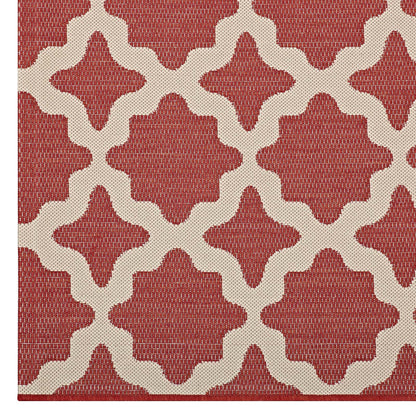 Carpet & Rugs | CasaFoyer Cerelia Moroccan Trellis 8x10 Indoor/Outdoor Area Rug | Durable, Fade & Stain Resistant | Easy Maintenance | Red/Beige | casafoyer.myshopify.com