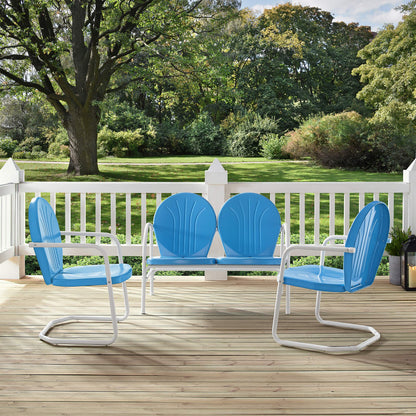 Patio Furniture Sets | Griffith Metal Outdoor Furniture Collection | Durable & Stylish Seating | Ultimate Relaxation | Sky Blue Finish | casafoyer.myshopify.com