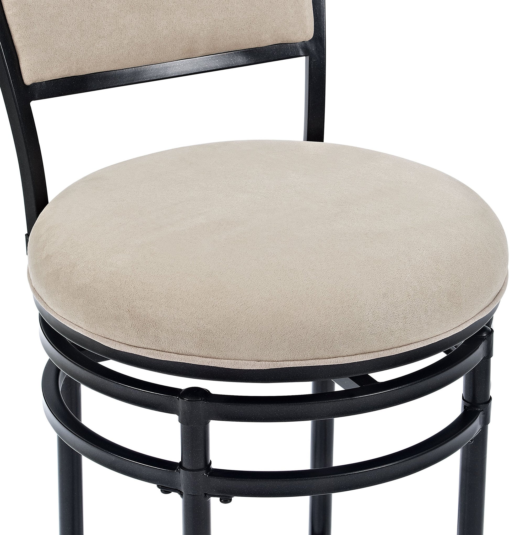 STOOL_SEATING | CasaFoyer Furniture | Rachel Swivel Bar Stool | Metal Barstool Collection | Fabric Upholstered Seat Cushion | Steel Construction | Elegant Design | casafoyer.myshopify.com