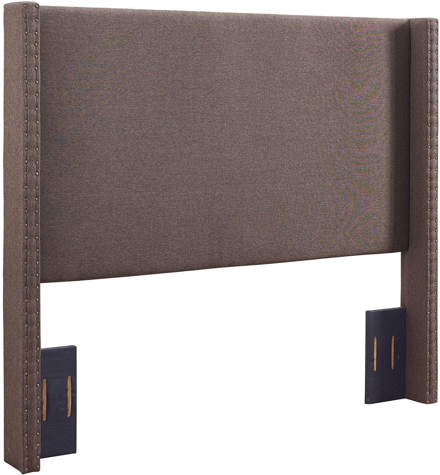 Patio Furniture Sets | Casey Bedset | Wingback Headboard | Dove Gray Linen | Antique Nickel Trim | Full/Queen Size | Sturdy Frame | Easy Assembly | casafoyer.myshopify.com