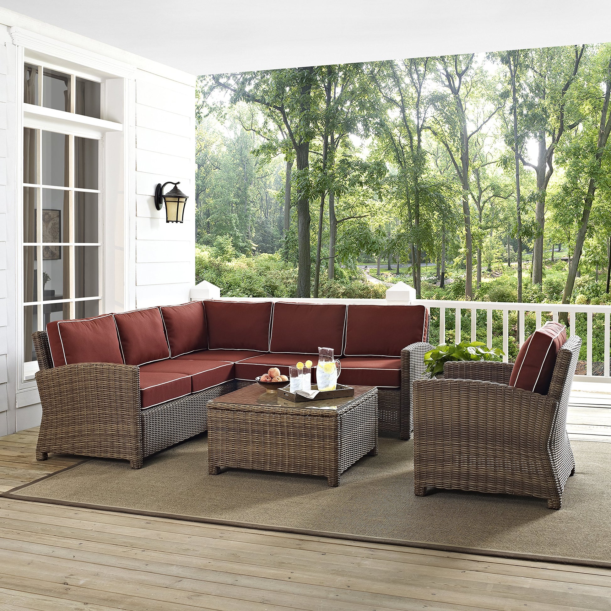 Patio Furniture Sets | CasaFoyers Bradenton Collection | All-Weather Wicker Sectional - Modular Design | Sturdy Steel Frames | UV/Fade Resistant Cushions | casafoyer.myshopify.com
