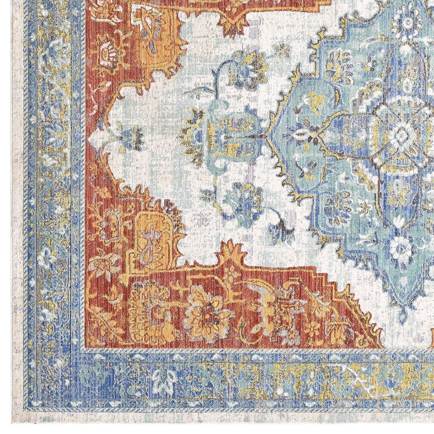 Carpet & Rugs | CasaFoyer Citlali Distressed Southwestern Aztec Area Rug | Vibrant Design | Stain Resistant | Easy to Maintain | Durable & Long-Lasting | 4x6 Size | casafoyer.myshopify.com