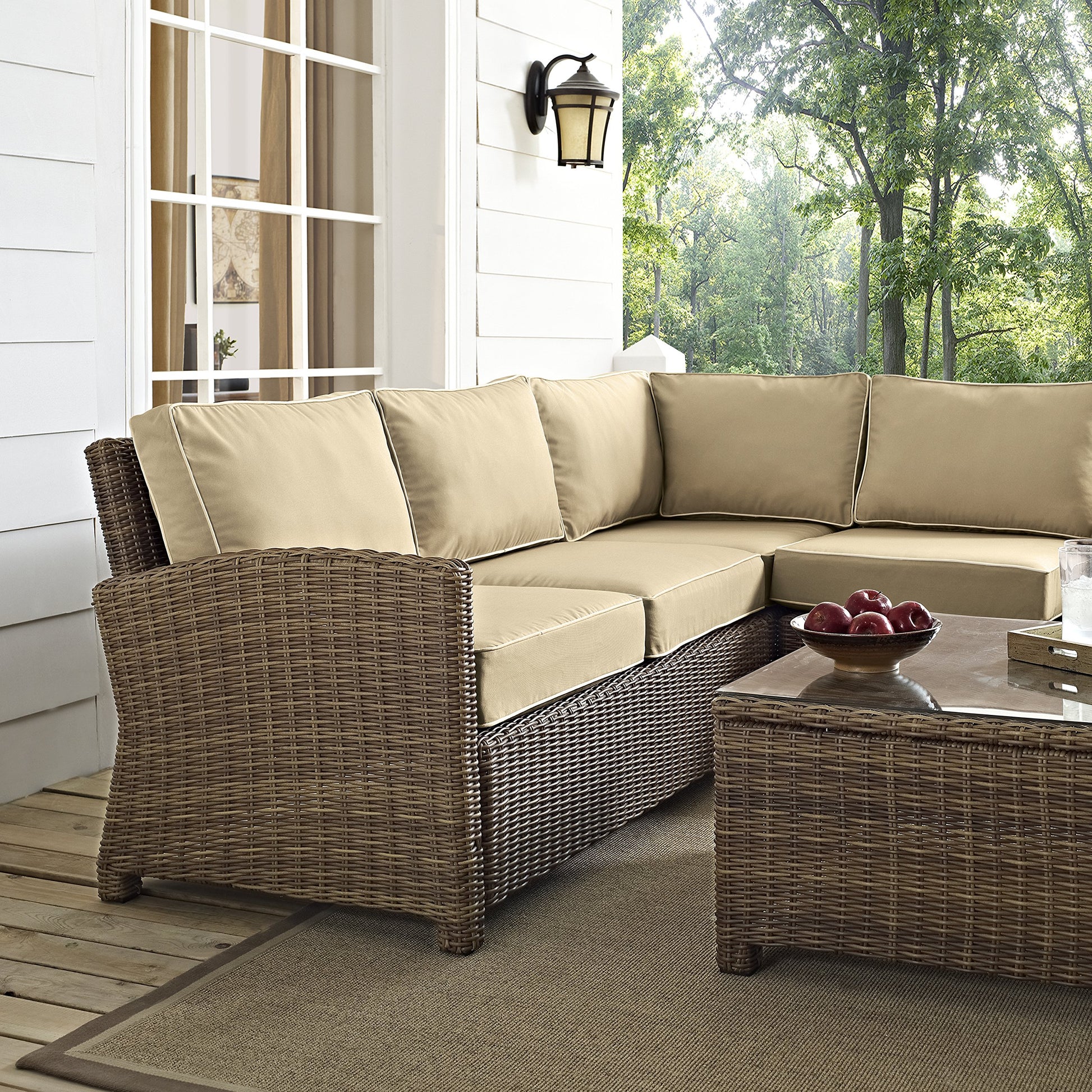 Patio Furniture Sets | CasaFoyers Bradenton Collection | All-Weather Wicker Sectional | Modular Design | UV Resistant Cushions | Steel Frames | casafoyer.myshopify.com