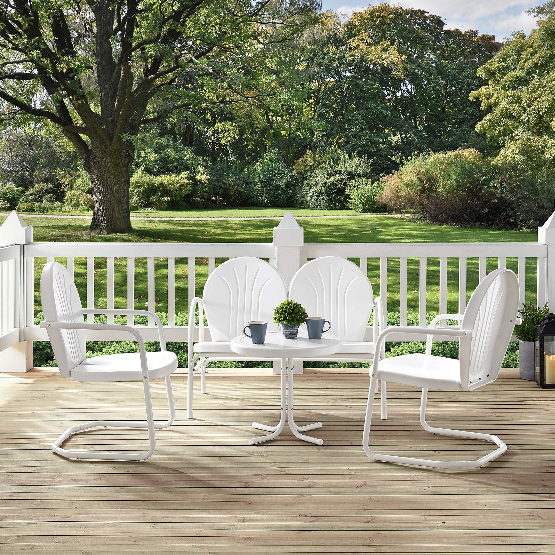 Patio Furniture Sets | Griffith Metal Outdoor Furniture Set | Nostalgic Ambiance & Ultimate Comfort | Durable & Weather-resistant Seating for Outdoor Bliss | casafoyer.myshopify.com
