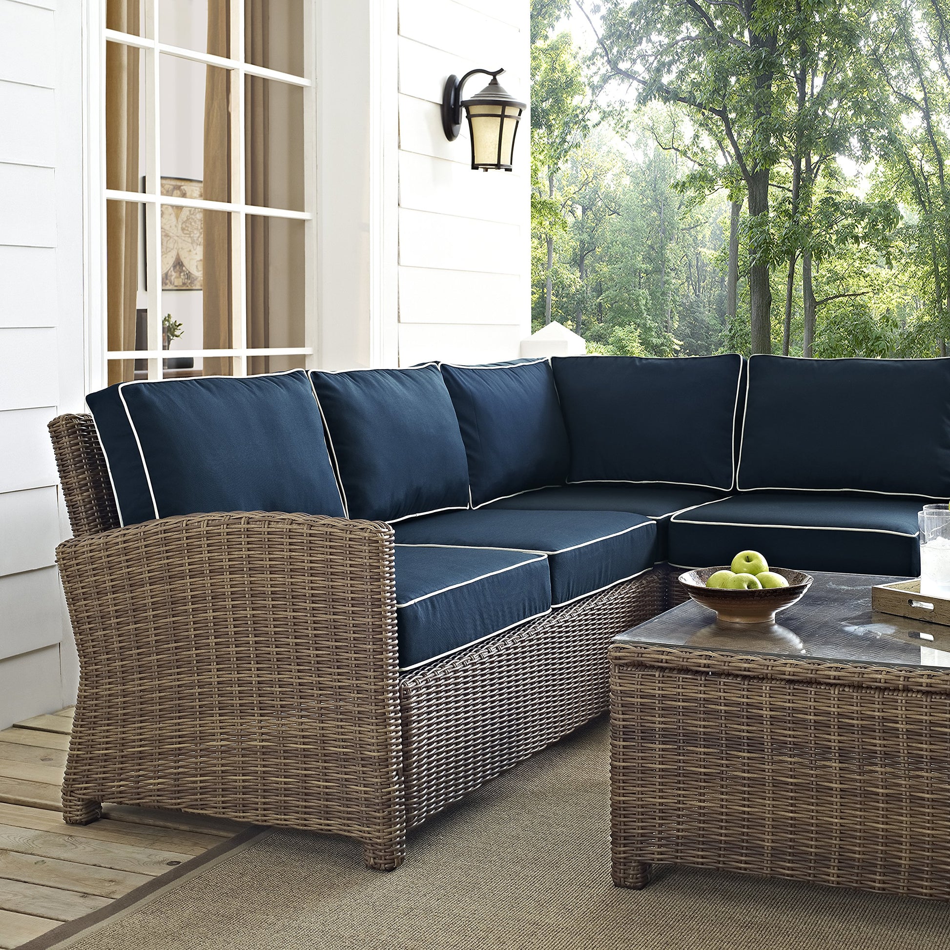 Patio Furniture Sets | CasaFoyers Bradenton Collection | All-Weather Wicker Sectional for Outdoor Entertaining | Customizable, UV Resistant, Durable | casafoyer.myshopify.com