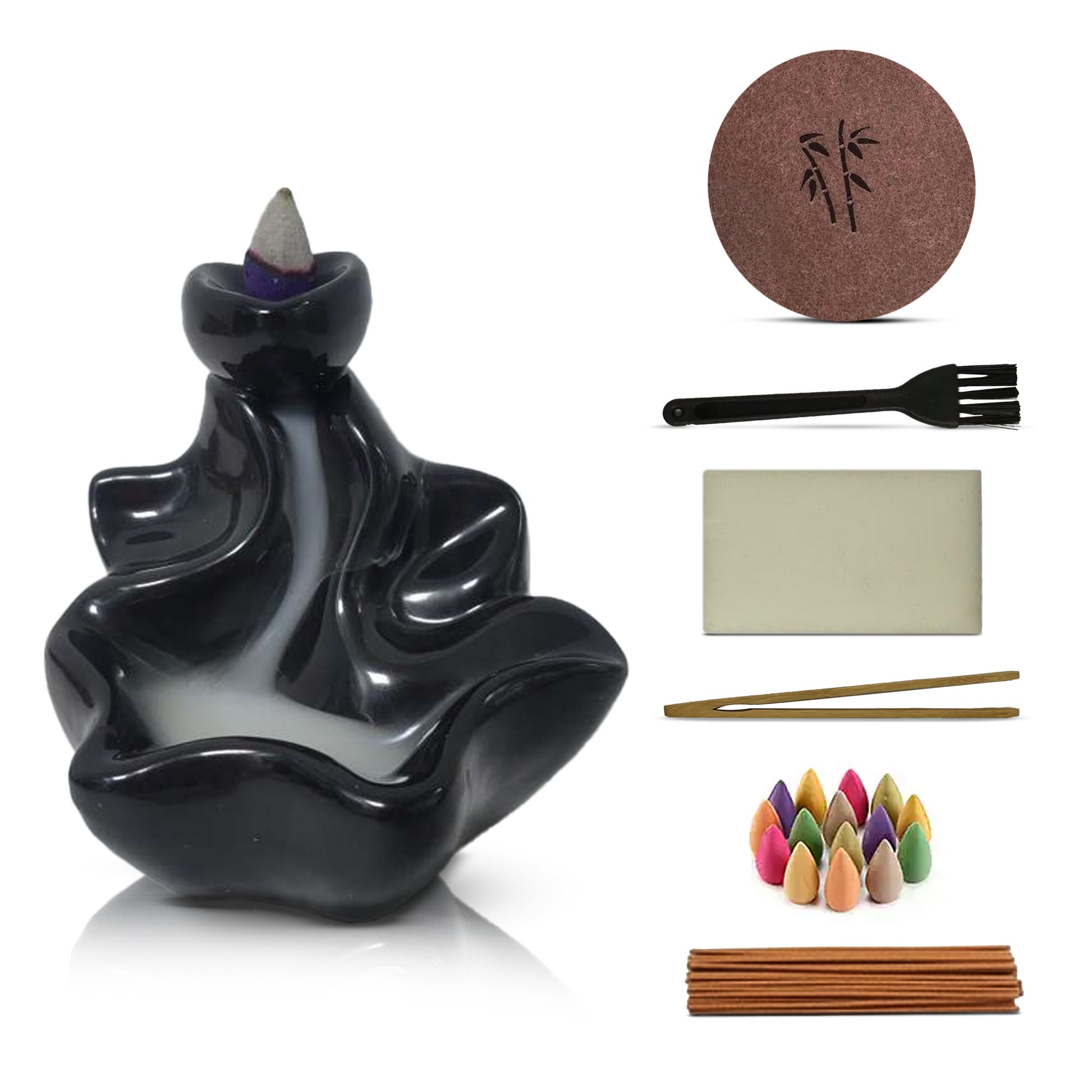 Incense Holder | CasaFoyer Backflow Incense Burner Holder Smoke Waterfall Set | casafoyer.myshopify.com