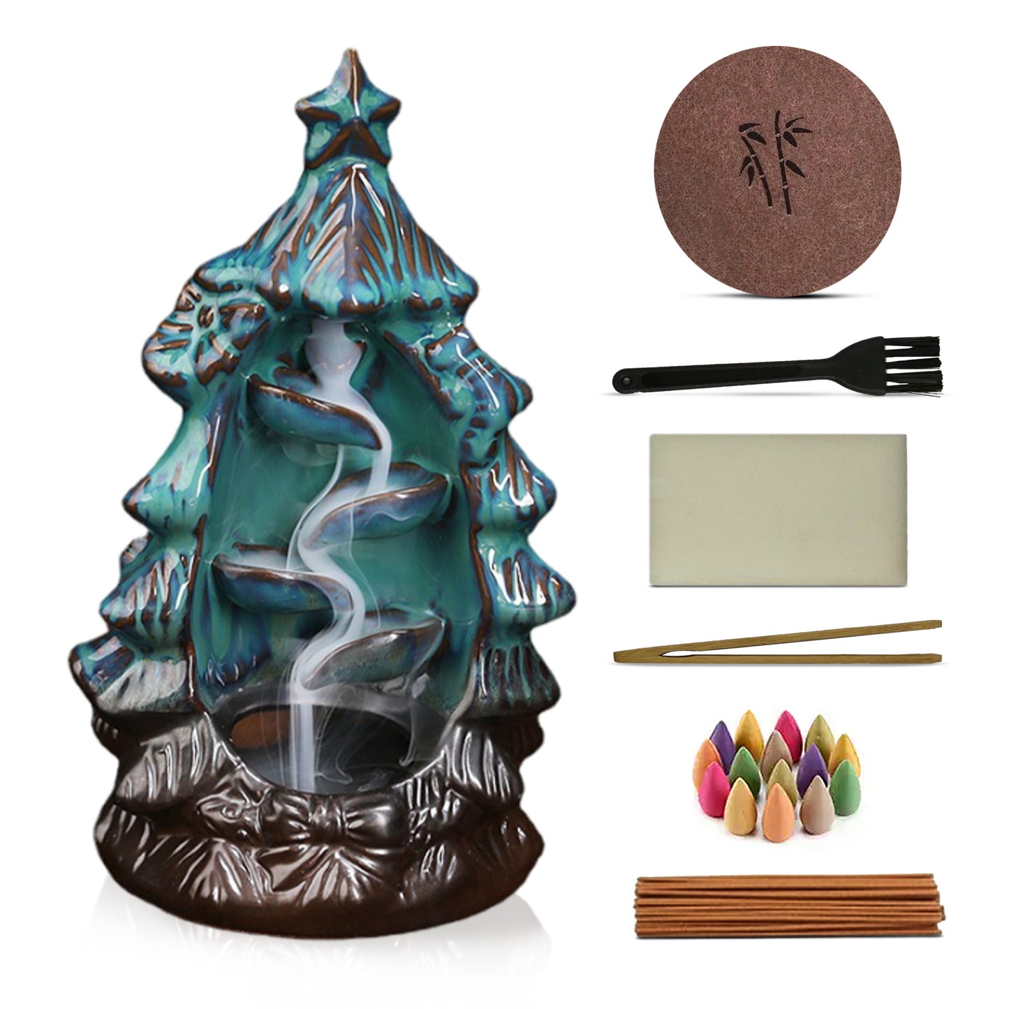 Incense Holder | CasaFoyer Backflow Incense Burner Holder Smoke Waterfall Set | casafoyer.myshopify.com