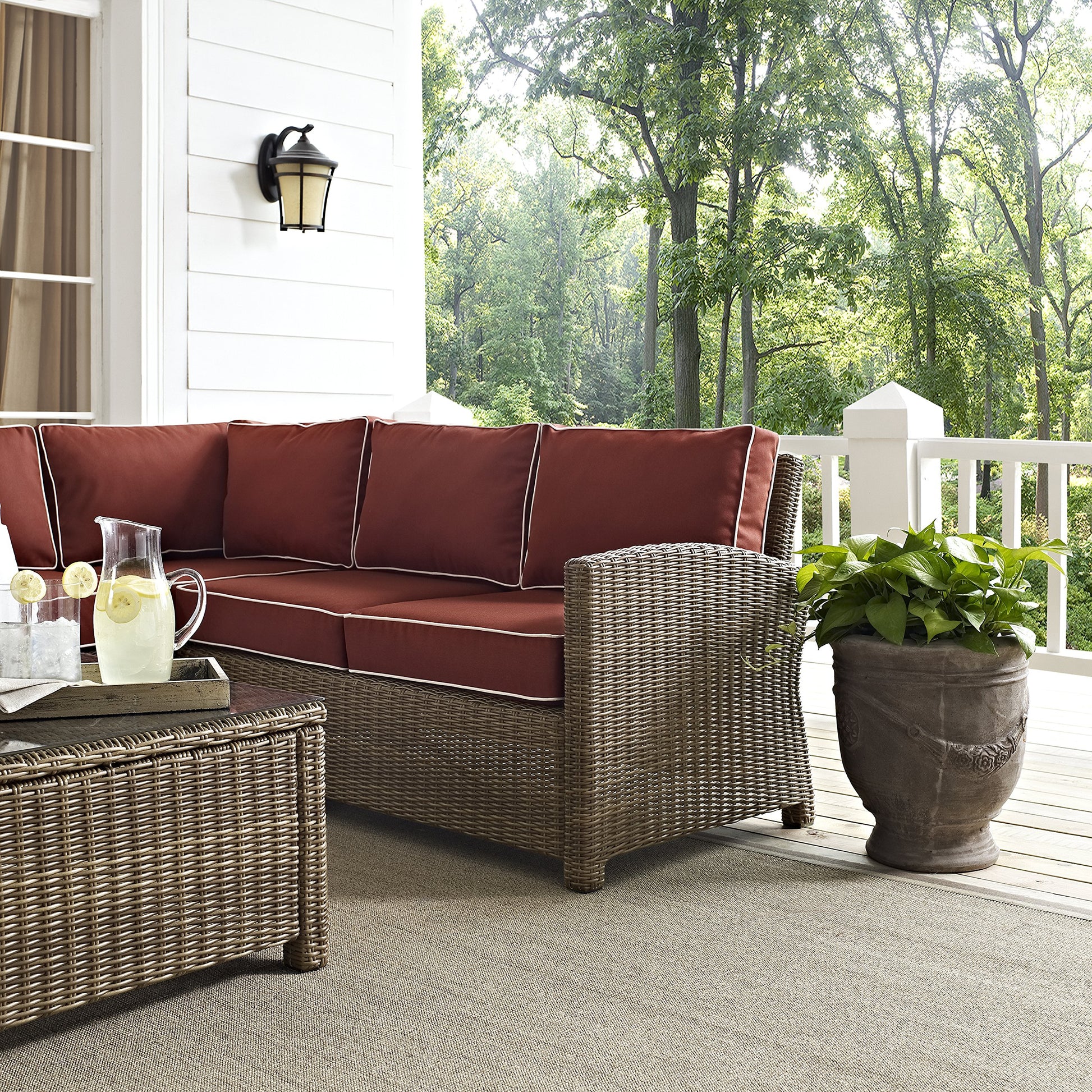 Patio Furniture Sets | CasaFoyers Bradenton Collection | All-Weather Wicker Sectional - Modular Design | Sturdy Steel Frames | UV/Fade Resistant Cushions | casafoyer.myshopify.com