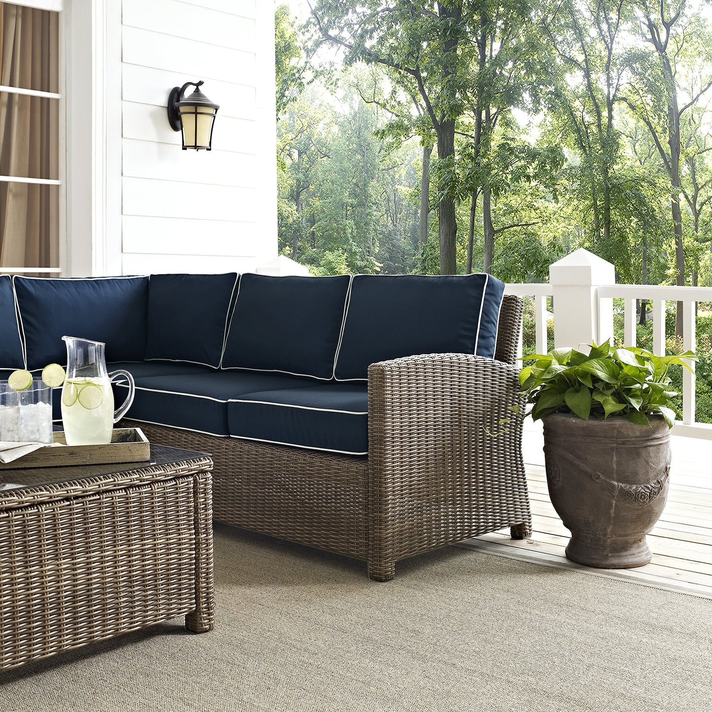 Patio Furniture Sets | CasaFoyers Bradenton Collection | All-Weather Wicker Sectional for Outdoor Entertaining | Customizable, UV Resistant, Durable | casafoyer.myshopify.com