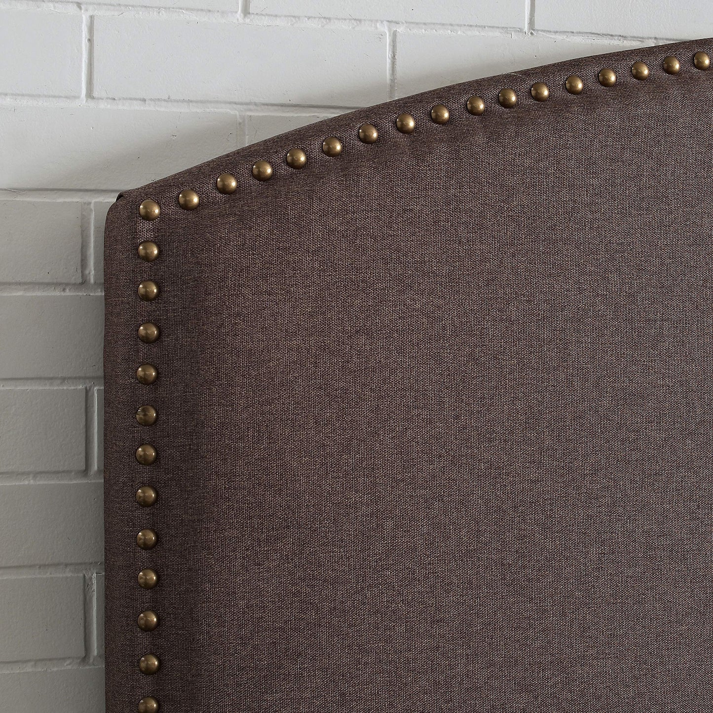 Bed | Cassie Bedset | Timeless Style | Curved Headboard | Bourbon Color | Antique Brass Trim | Easy Assembly | Sturdy Frame | casafoyer.myshopify.com