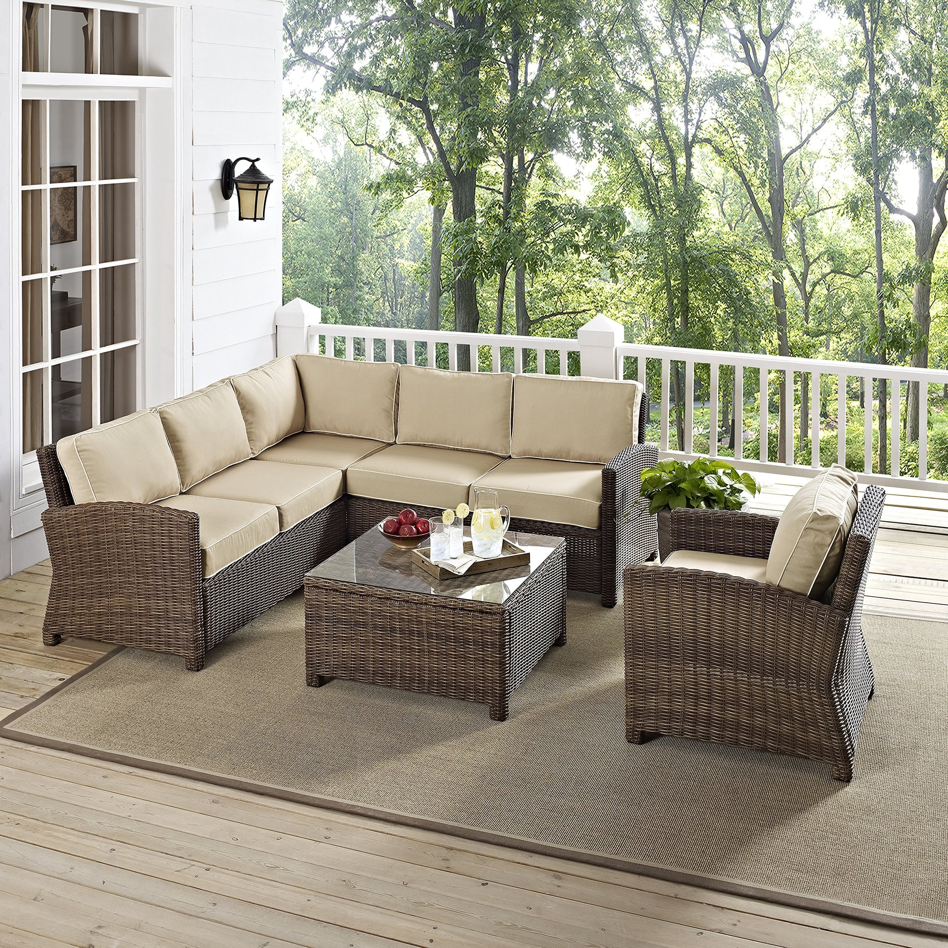 Patio Furniture Sets | CasaFoyers Bradenton Collection | All-Weather Wicker Sectional | Modular Design | UV Resistant Cushions | Steel Frames | casafoyer.myshopify.com