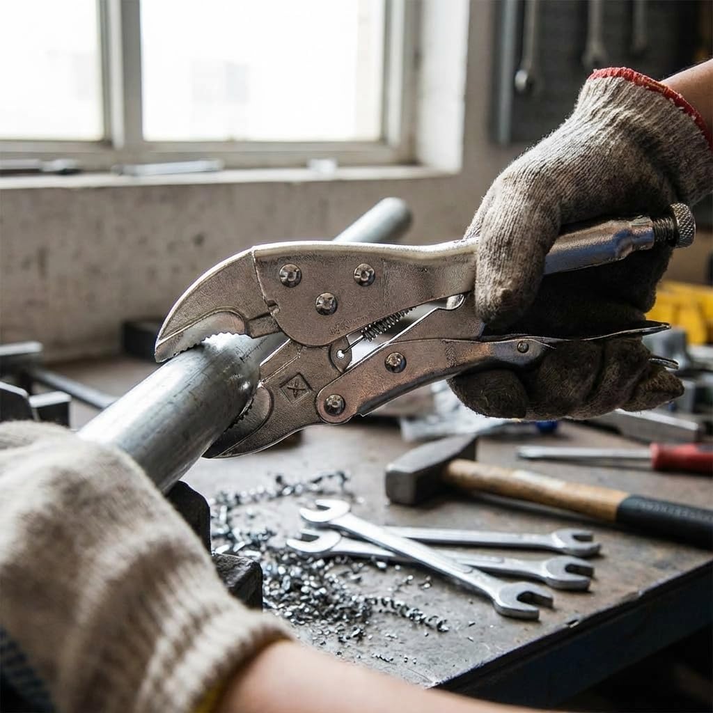 CASAFOYER Locking Grip Pliers - Heavy-Duty Vise Grip with Wire Cutter and Adjustable Clamp | Ideal for Welding, Channel Locks, Pipe Vise Work | Multi-Use Pliers Tool for DIY, Crafts, and Maintenance