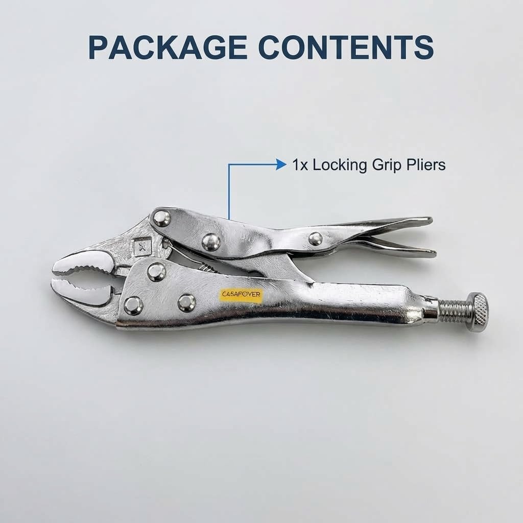 CASAFOYER Locking Grip Pliers - Heavy-Duty Vise Grip with Wire Cutter and Adjustable Clamp | Ideal for Welding, Channel Locks, Pipe Vise Work | Multi-Use Pliers Tool for DIY, Crafts, and Maintenance