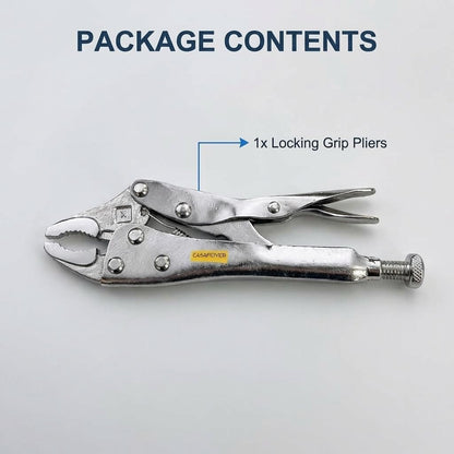 CASAFOYER Locking Grip Pliers - Heavy-Duty Vise Grip with Wire Cutter and Adjustable Clamp | Ideal for Welding, Channel Locks, Pipe Vise Work | Multi-Use Pliers Tool for DIY, Crafts, and Maintenance