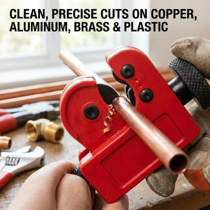 CASAFOYER Pipe Cutter Tool for Copper, Aluminum, Brass & Plastic | Heavy-Duty Tubing Cutter for Clean, Precise Cuts | Professional Tube Cutter for Plumbing, HVAC & Home Improvement
