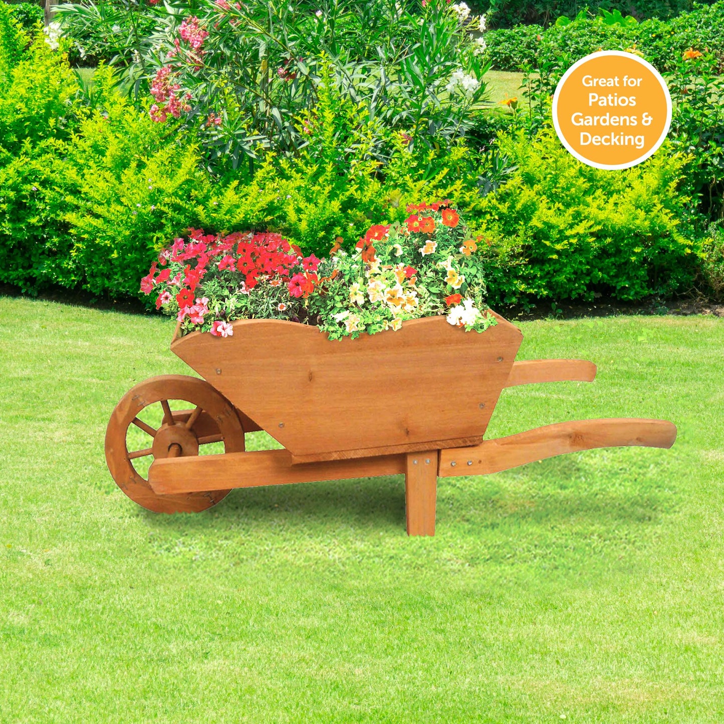 Gardening Outdoor | Casafoyer Wooden Wheelbarrow Planter | casafoyer.myshopify.com