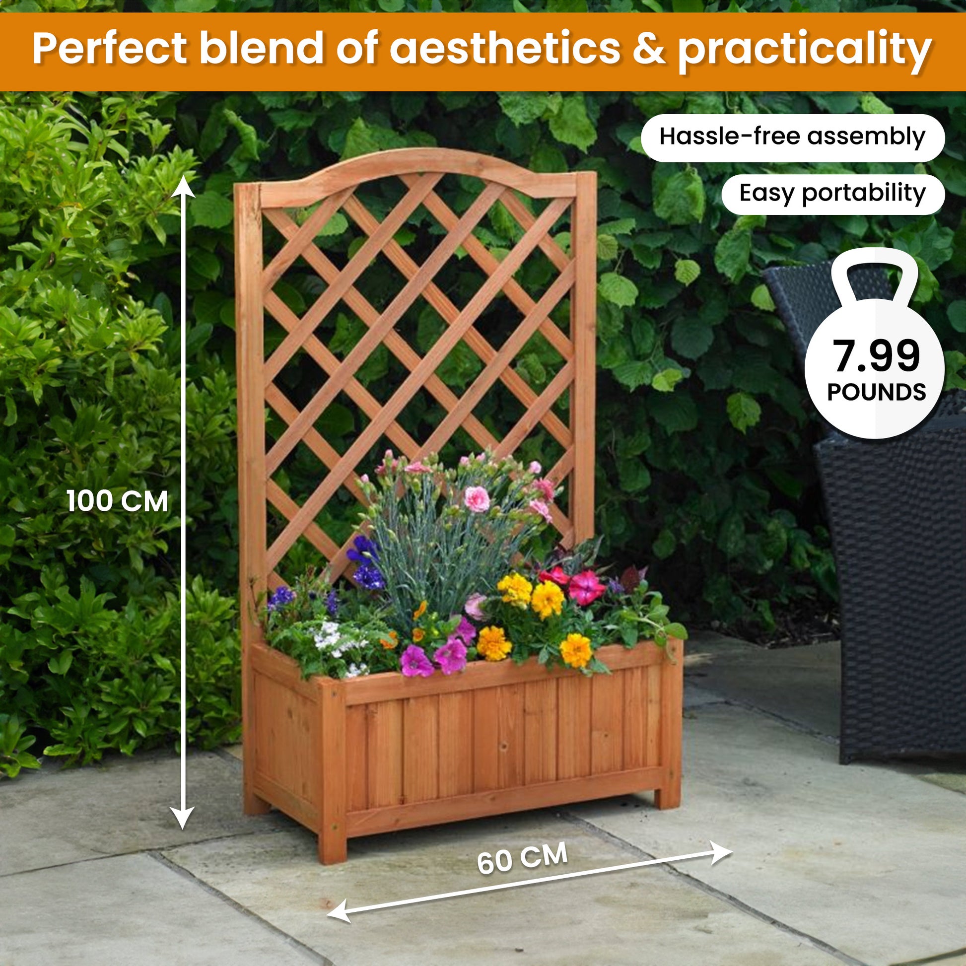 Gardening Outdoor | Casafoyer Indoor & Outdoor Wooden Lattice Planter | casafoyer.myshopify.com