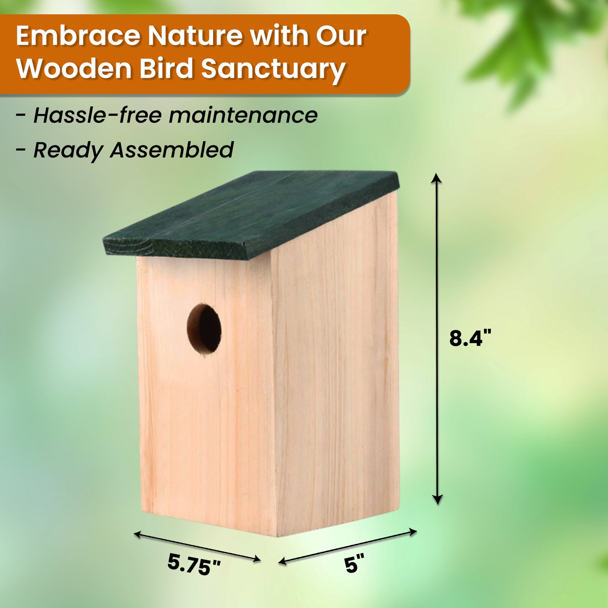 [product_type] | CasaFoyer Durable Wooden Wild Bird Nest Box - Easy Installation and Maintenance - Irresistible Haven for a Variety of Birds | casafoyer.myshopify.com