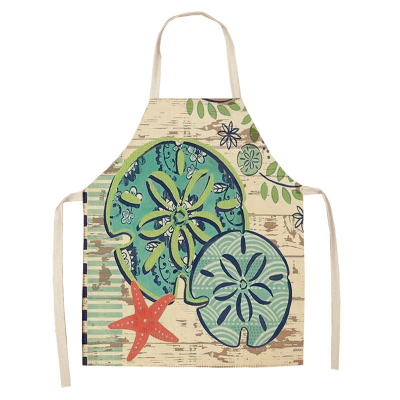 Kitchen Clothes and Aprons | CasaFoyer Cartoon Infauna Digital Printing Linen Sleeveless Apron | casafoyer.myshopify.com