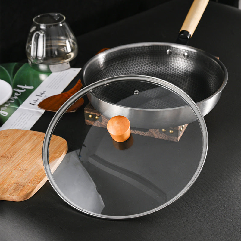 Cookware | CasaFoyer Stainless Steel Extra Thick Non-stick Wok Integrated Household | casafoyer.myshopify.com