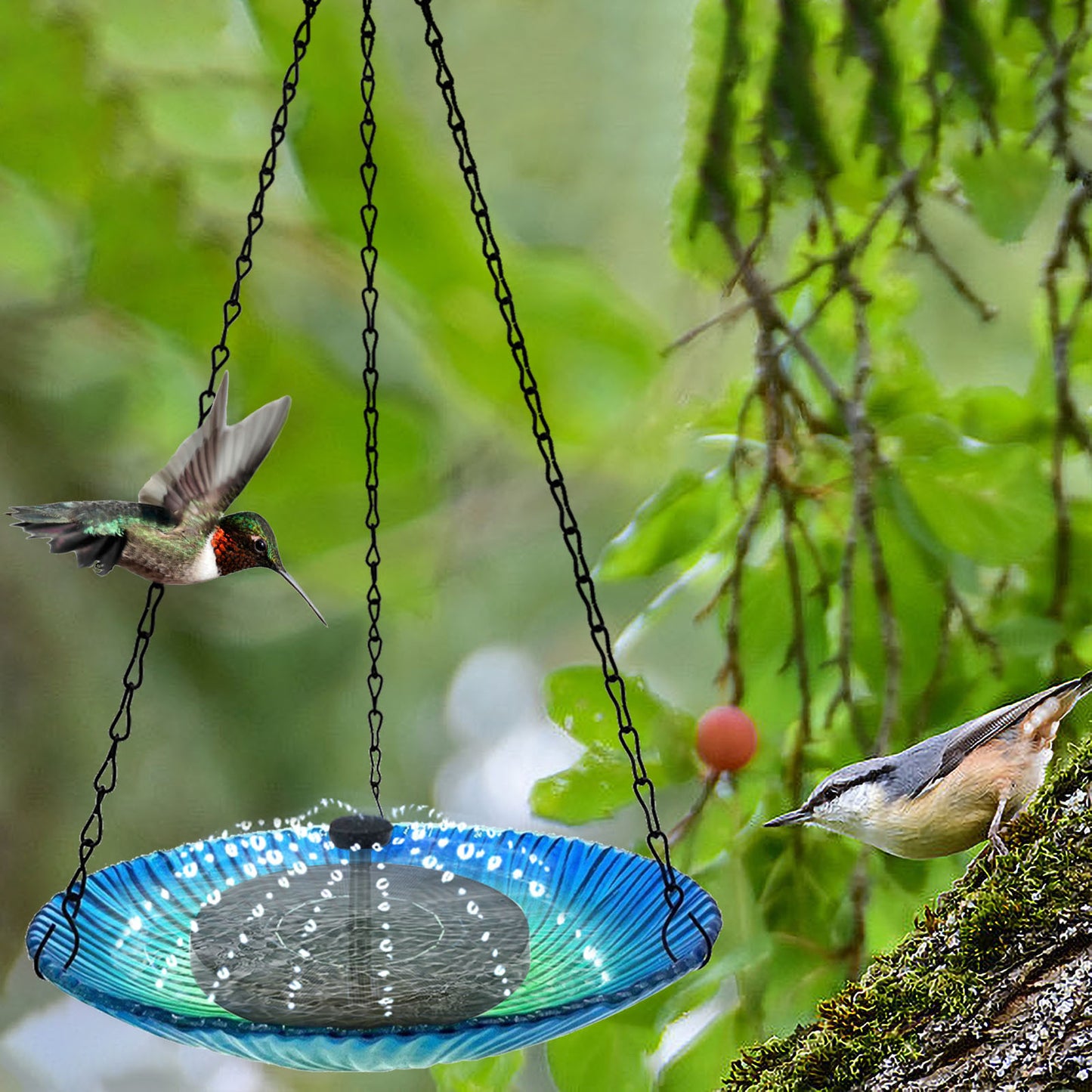 Pet Feeders | CasaFoyer Outdoor Garden Fountain Hanging Bird Feeder | casafoyer.myshopify.com