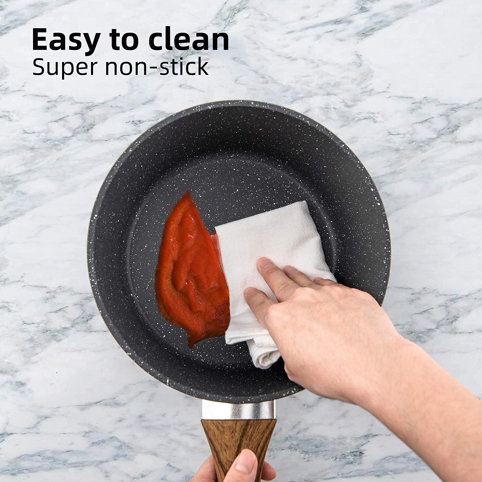 Cookware | CasaFoyer 8-Inch Non-Stick Egg Frying Pan with Induction Base - Ideal for Steak, Bacon, Hot-Dogs, and Burgers | casafoyer.myshopify.com