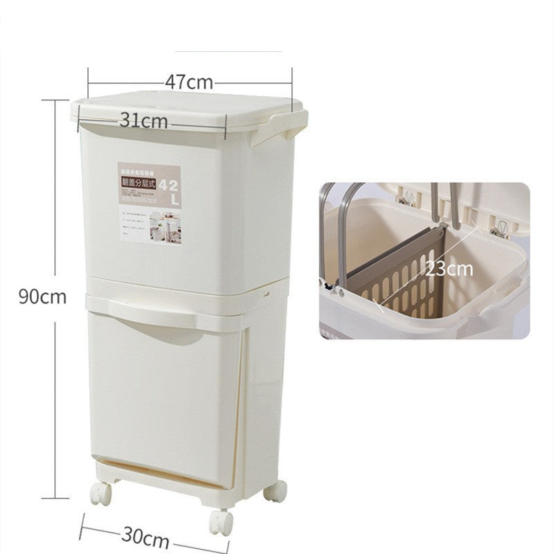 Organizers | CasaFoyer 42L Japanese Kitchen Trash Can Household | casafoyer.myshopify.com