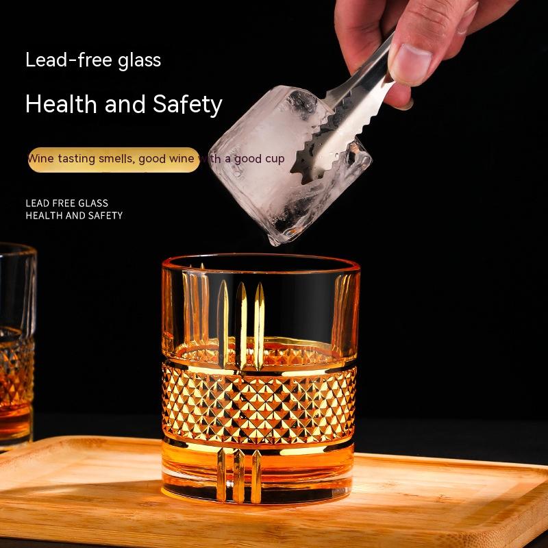 Whiskey Glass | CasaFoyer Gold and Transparent Classic Whiskey glass | casafoyer.myshopify.com