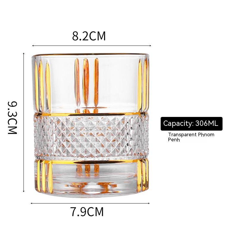 Whiskey Glass | CasaFoyer Gold and Transparent Classic Whiskey glass | casafoyer.myshopify.com