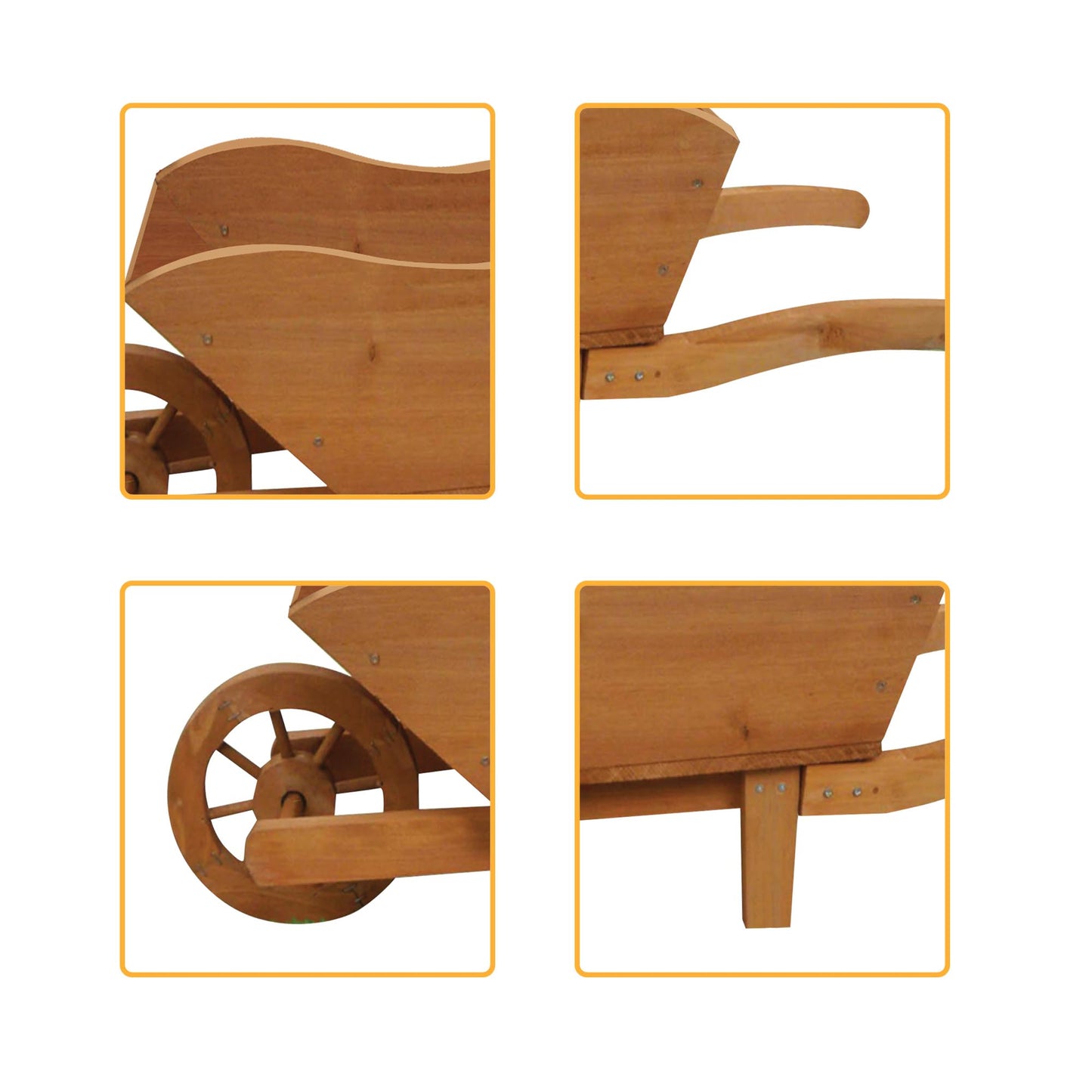 Gardening Outdoor | Casafoyer Wooden Wheelbarrow Planter | casafoyer.myshopify.com