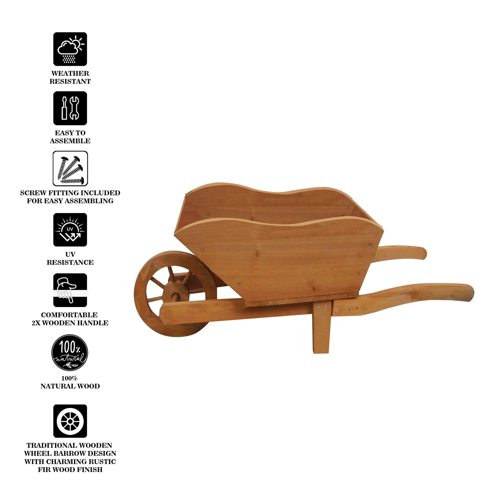 Gardening Outdoor | Casafoyer Wooden Wheelbarrow Planter | casafoyer.myshopify.com