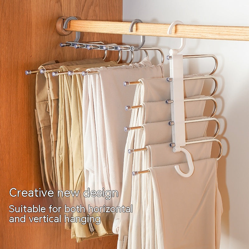 Hangers | CasaFoyer Folding Pant Rack Multifunctional Multi-Layer Hanger Storage Fantastic | casafoyer.myshopify.com