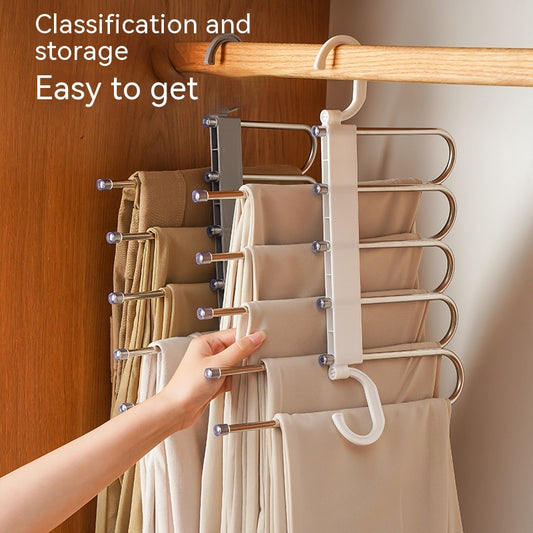 Hangers | CasaFoyer Folding Pant Rack Multifunctional Multi-Layer Hanger Storage Fantastic | casafoyer.myshopify.com