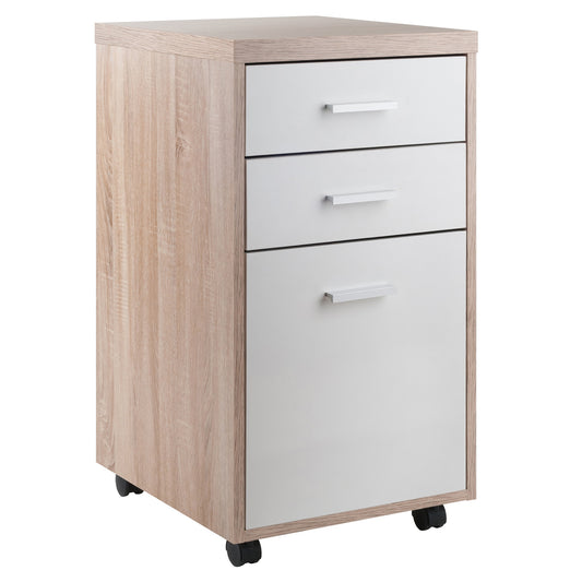 CasaFoyer Kenner Storage Mobile Cabinets - Versatile and Stylish Home Office File Cabinet with Lockable Drawers and Casters. Perfect for Contemporary Workspaces.