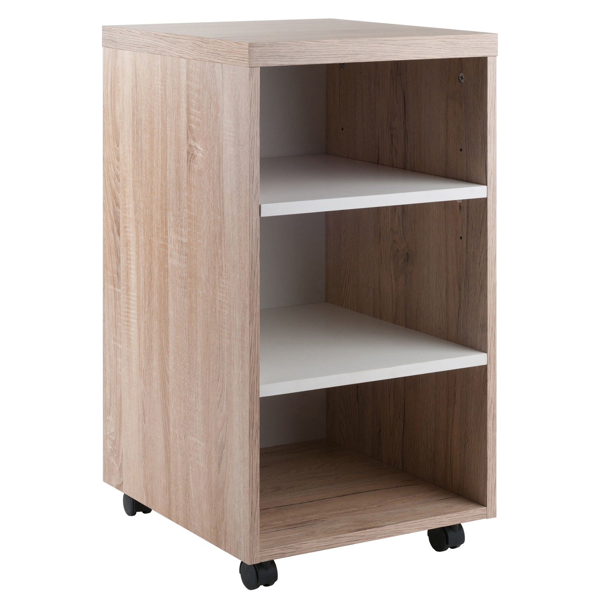 CasaFoyer Kenner Mobile Storage Cabinet with Adjustable Shelves - Versatile and Stylish Wood Cabinet for Home or Office - Easy Assembly - 15.75"W x 18.3"D x 29.25"H