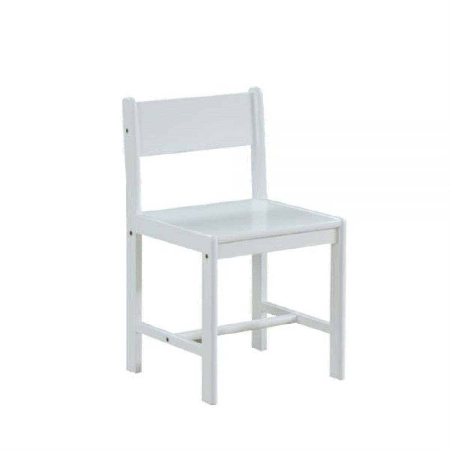 CasaFoyer KD Armless Chair - High Backrest, Solid Wood and MDF Construction, Open Slat Design, Stable Straight Legs - White
