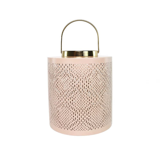 Decorative Candle Lanterns, Jar Candles, Kitchen & Dining Features | Sophisticated Moroccan Lantern - Dusty Pink - Galvanized Iron - 20cm or 26cm - Elegant Outdoor Decor - Coordinated Look | casafoyer.myshopify.com