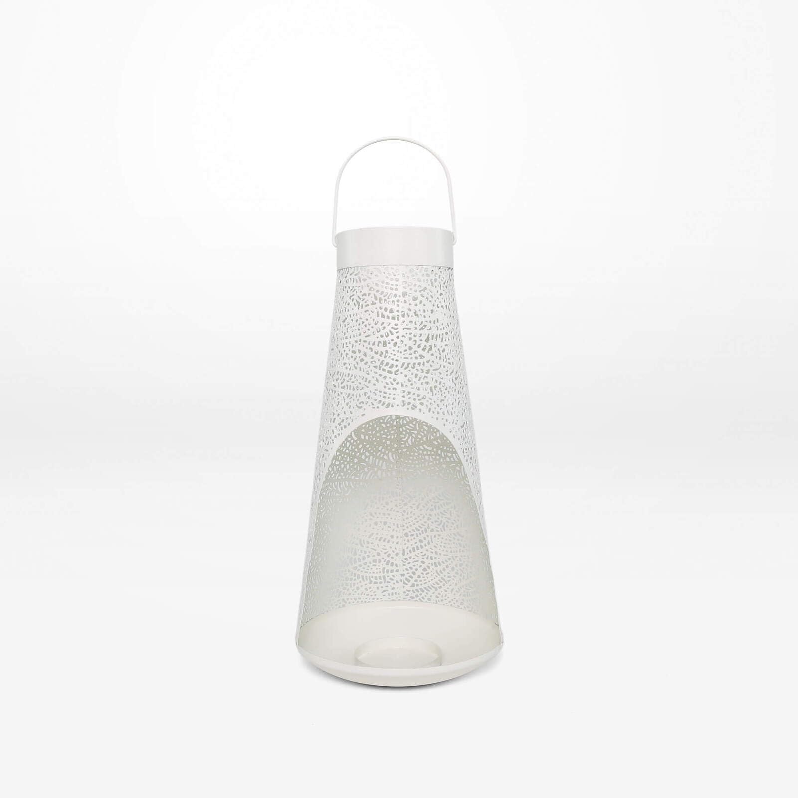 Decorative Candle Lanterns, Kitchen & Dining Features | Elegant Moroccan Inspired Lantern - Gardenia Cream - 2 Sizes - Galvanized Iron - Outdoor Candle Holder - 17x28x17cm & 18x40x18cm | casafoyer.myshopify.com