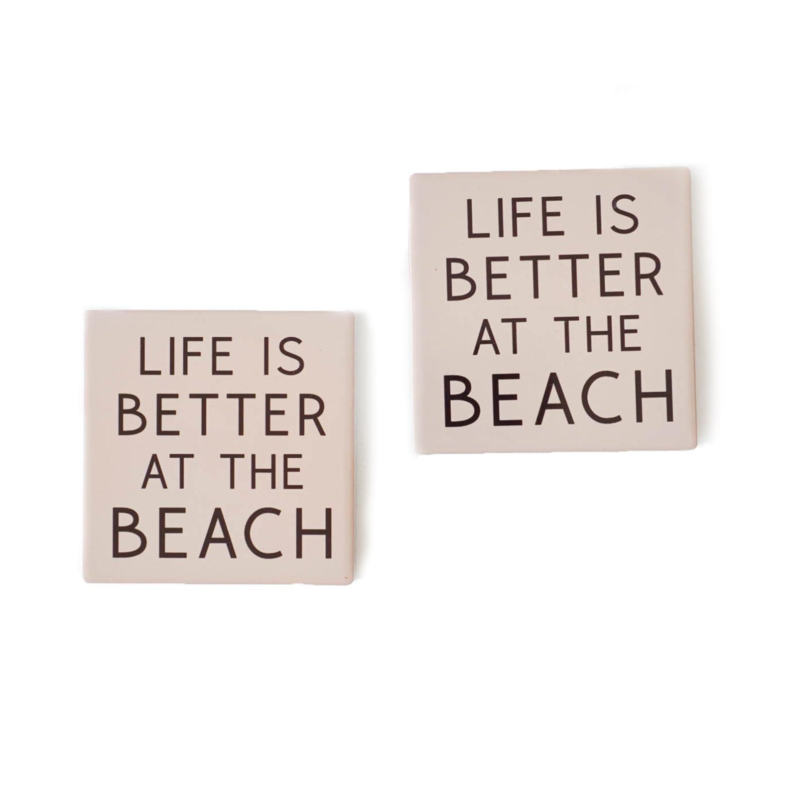 Coasters | Elegant Ceramic Coasters - Mix & Match Designs - Set of 4 - Perfectly Curated Look - Beach Theme - Beige - (MIN 4) | casafoyer.myshopify.com