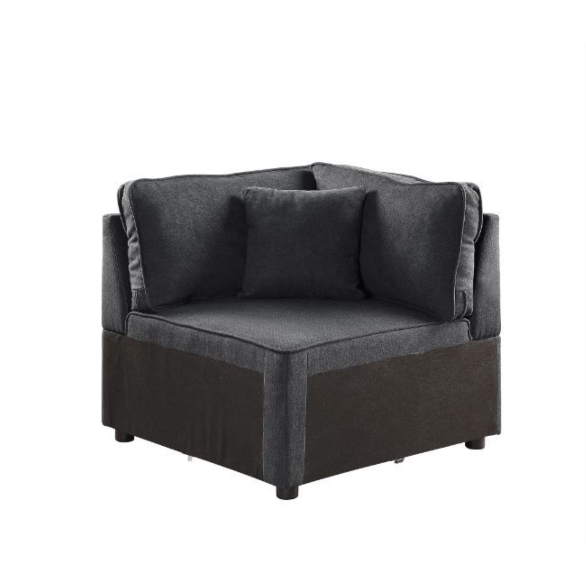 CasaFoyer Silvester Sectional Sofa - Customizable, Comfortable, and Stylish Gray Fabric Modular Sofa with Pocketed Coil Seat Construction. Perfect for Elegant and Functional Living Spaces.