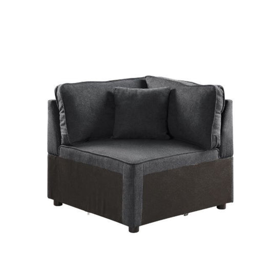 CasaFoyer Silvester Sectional Sofa - Customizable, Comfortable, and Stylish Gray Fabric Modular Sofa with Pocketed Coil Seat Construction. Perfect for Elegant and Functional Living Spaces.