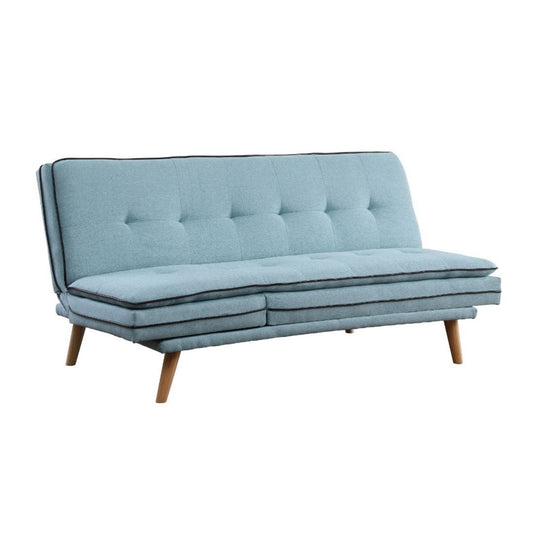 CasaFoyer Savilla Adjustable Sofa - Fresh Linen Upholstery, Tufted Details, Oak Legs - Convertible for Sleeping - Perfect for Smart and Comfortable Living Space