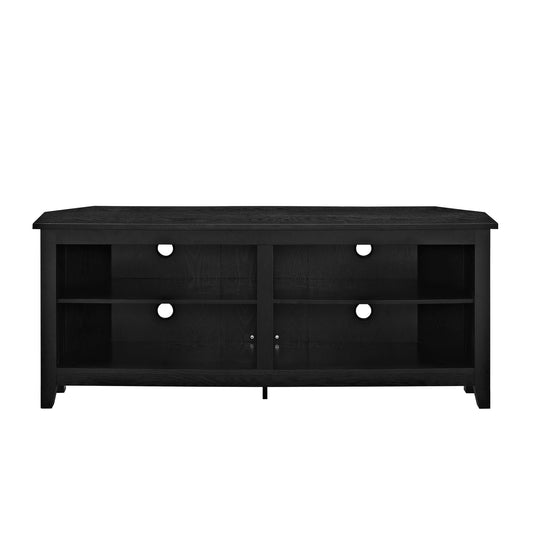 CasaFoyer Elegant Corner Wood Media Stand for TVs up to 60" - Adjustable Shelves, Cable Management - Premium High-Grade MDF - Space-Saving Design