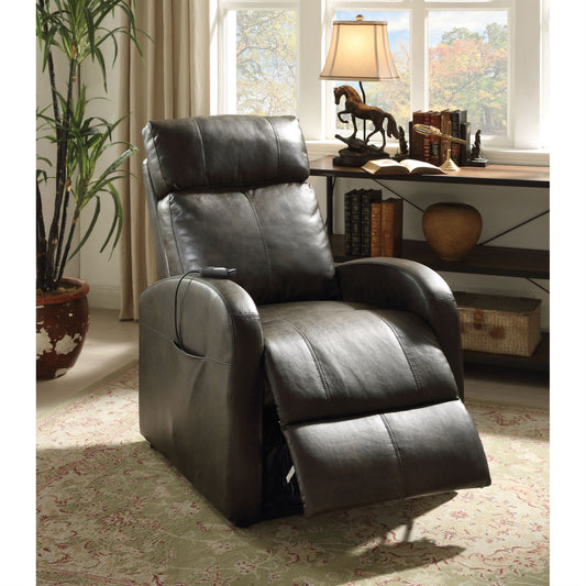 CasaFoyer Ricardo Power Lift Recliner in Dark Gray PU | Wired Controller | Comfortable & Stylish | 27.95"L x 37.40"W x 39.76"H | Acme Furniture