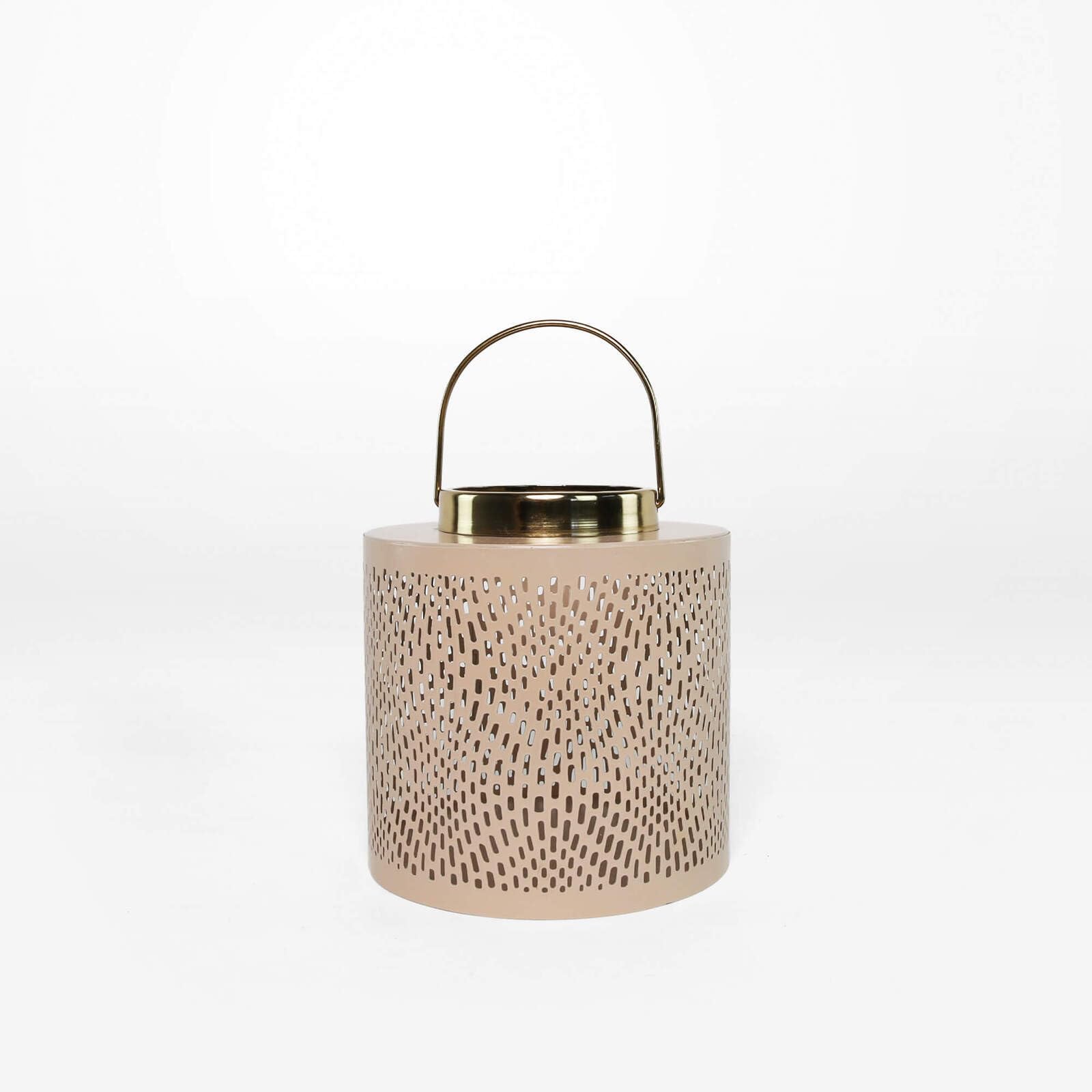 Decorative Candle Lanterns, Kitchen & Dining Features | Sophisticated Moroccan Inspired Lantern Candle Holder - Galvanized Iron - Dusty Pink - 20x20x20cm 2 Sizes | casafoyer.myshopify.com