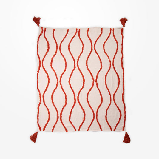 Throws, Kitchen & Dining Features | Crafted Throw - Coral - 150x125cm - Lightweight & Warm - Versatile & Stylish - Ideal for Couch or Bed - Durable & Performance | casafoyer.myshopify.com