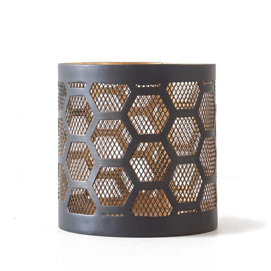 Hurricane Candleholders, Kitchen & Dining Features | Iron Hurricane Tealight Holder - Matte Black Finish - Handcrafted - Versatile - Indoor Use Only - 12.5x13x12.5cm | casafoyer.myshopify.com