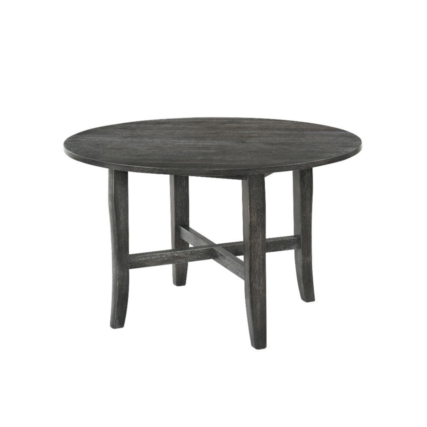 CasaFoyer Kendric Round Dining Table - Rustic Chic Farmhouse Style, Seats 4, X-Shaped Legs, Neutral Finish