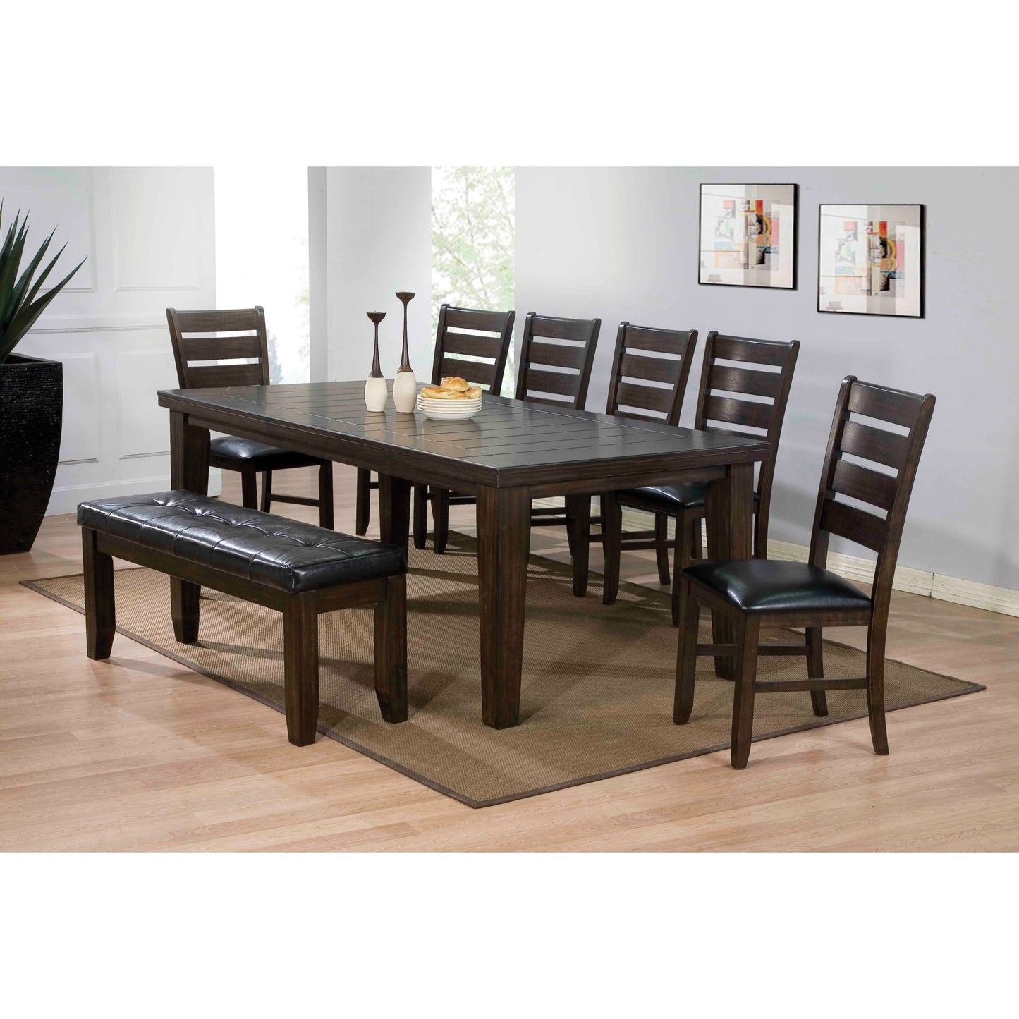 CasaFoyer Urbana Dining Table in Espresso - 48~66" Length, Wood Veneer, Maple Veneer Top, RBW Shaker Legs - Acme Furniture