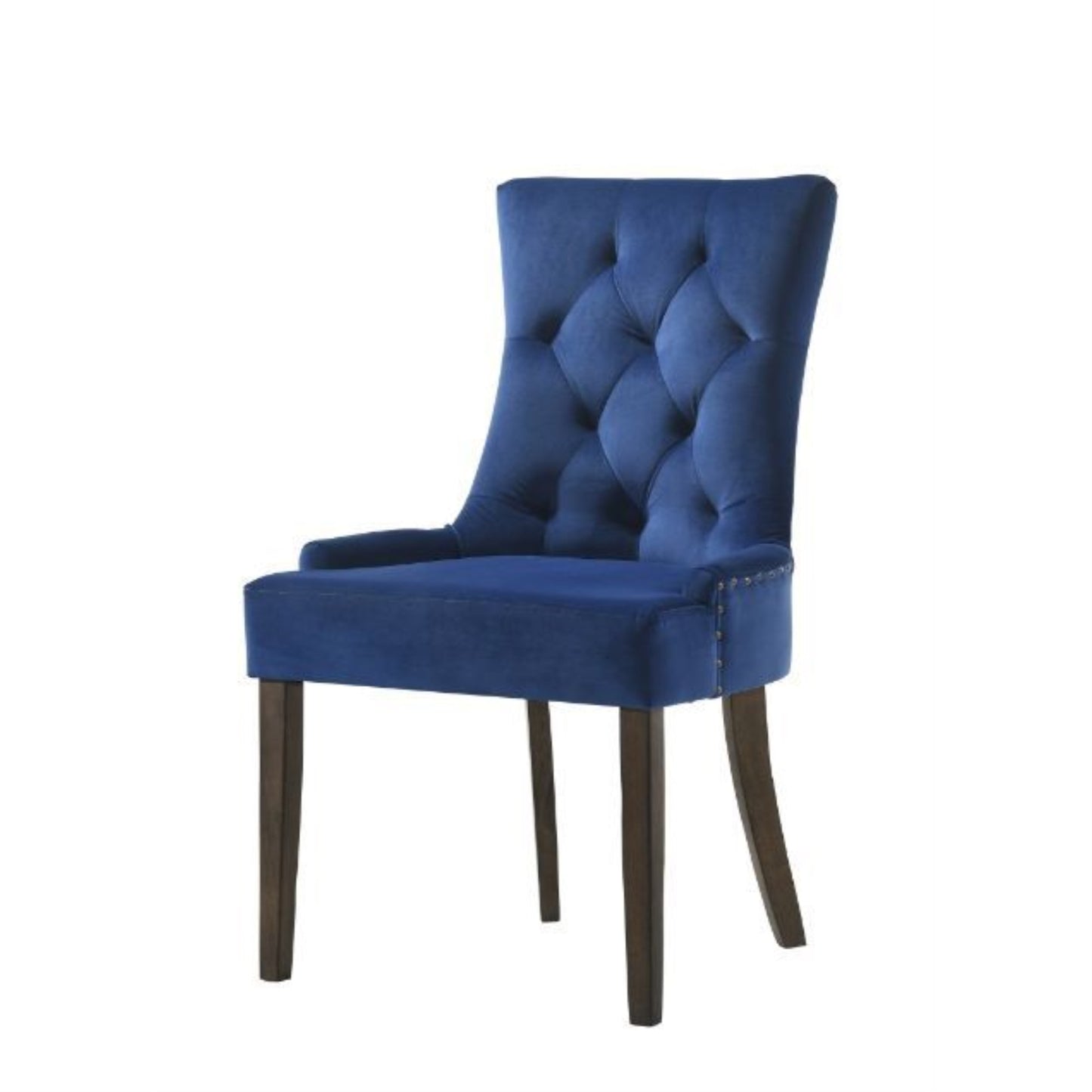 CasaFoyer Farren Dining Group: Elegant Trestle Base Table with Espresso Finish and Vibrant Color Dining Chairs